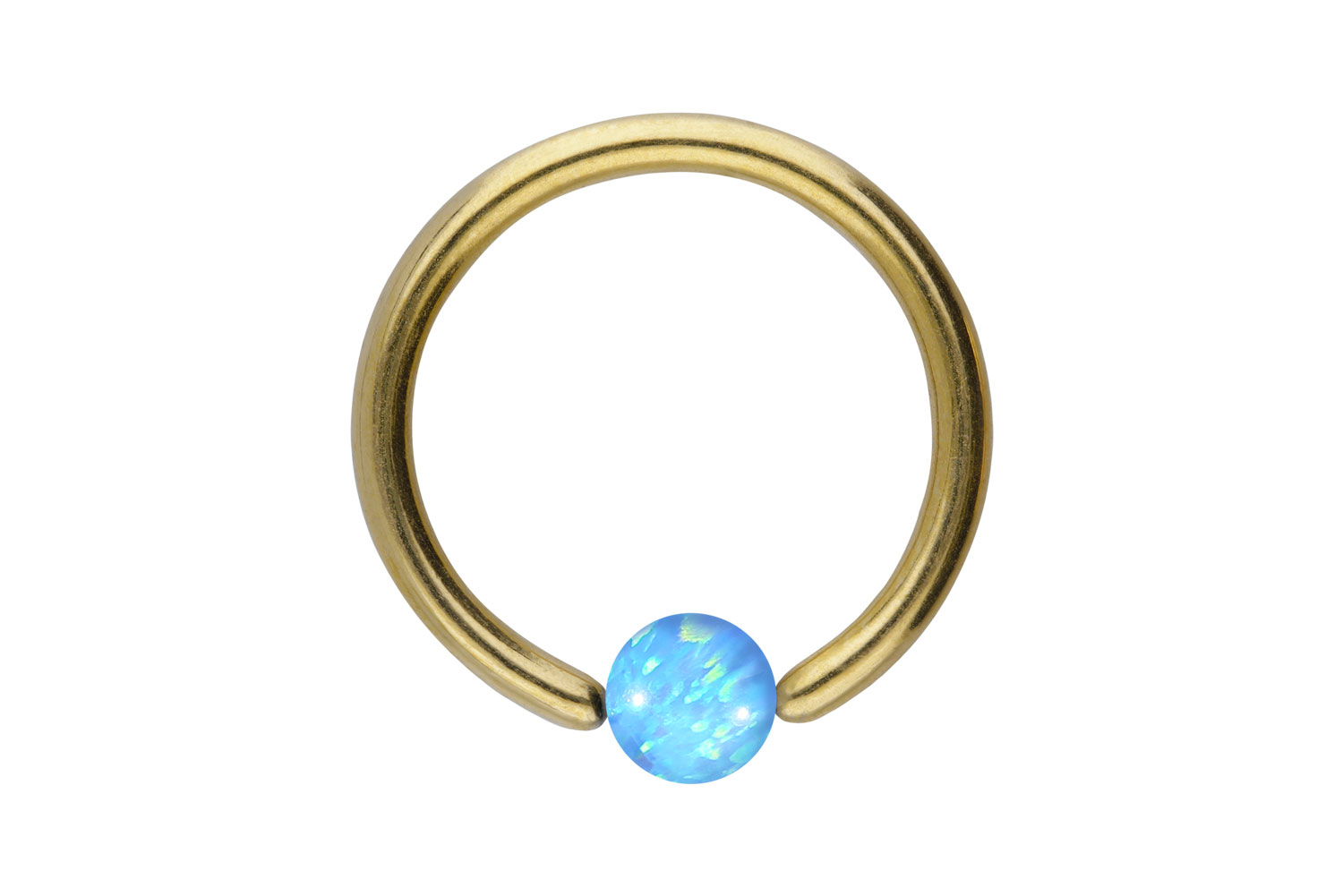 Chirurgenstahl Klemmkugelring Piercing SYNTHETISCHER OPAL